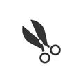 Scissors icon flat