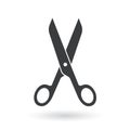 Scissors icon. Flat style - stock vector