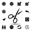 scissors icon. Simple glyph vector element of web, minimalistic icons set for UI and UX, website or mobile application Royalty Free Stock Photo