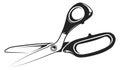 Scissors icon. Tailor fabric cutting tool symbol