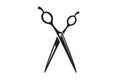 Scissors icon vector illustration. Utensil or hairdresser logo symbol.