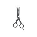 Scissors icon on white background