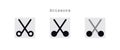 scissors icons set Royalty Free Stock Photo