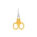 Scissors for kids with yellow plastic handles Royalty Free Stock Photo