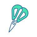Scissors. Kitchenware icon. Line vector kitchen utensil and tool. Cutlery illustration Royalty Free Stock Photo