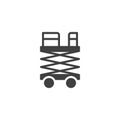 Scissors lift vector icon