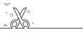 Scissors line icon. Cutting tool sign. Tailor utensil. Minimal line pattern banner. Vector