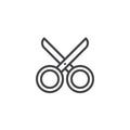 Scissors line icon