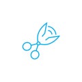 Scissors linear icon concept. Scissors line vector sign, symbol, illustration.