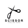 Scissors Logo Design, Barbershop Shaver Vector, Babershop Scissors Brand Illustration