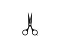 Scissors logo vector icon Royalty Free Stock Photo