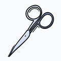 Scissors Medical equipment doodle color vector icon. Drawing sketch illustration hand drawn line eps10 Royalty Free Stock Photo