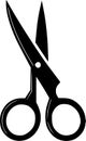 Scissors - minimalist and flat logo - vector illustration Royalty Free Stock Photo