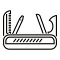 Scissors multitool icon outline vector. Army knife Royalty Free Stock Photo