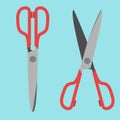 Scissors, open and closed