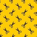 Scissors pattern seamless. shears background. vector texture