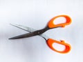 scissors open position top view Royalty Free Stock Photo