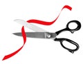 Scissors and red tape - administration, bureaucracy concept