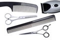 Scissors, scissors tapering, machine for hairstyle Royalty Free Stock Photo