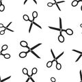 Scissors seamless pattern background. Business flat vector illus