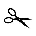 Scissors sign isolated. Symbol cut with shears