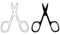 Scissors silhouette - hairdressing tools