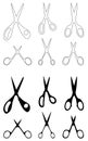 Scissors silhouette - hairdressing tools