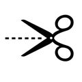 Scissors Silhouette Vector Icon No. 3