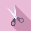 Scissors tailor icon flat vector. Work tailor equipment