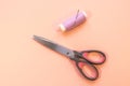 Scissors and thread for cutting and sewing