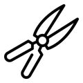 Scissors tool icon outline vector. Trimmer grass