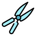 Scissors tool icon vector flat
