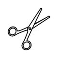 Scissors tool line style icon