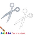 Scissors in vector cartoon to be colored.