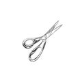 Scissors. Vector hand drawn illustration. Sketch style. School supplies Royalty Free Stock Photo