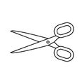 Scissors vector icon. barber illustration sign. cut symbol. hairdresser logo. Royalty Free Stock Photo