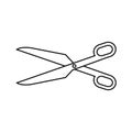 Scissors vector icon. barber illustration sign. cut symbol. hairdresser logo. Royalty Free Stock Photo