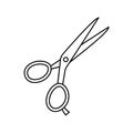 Scissors vector icon. barber illustration sign. cut symbol. hairdresser logo. Royalty Free Stock Photo