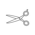 Scissors vector icon. barber illustration sign. cut symbol. hairdresser logo. Royalty Free Stock Photo