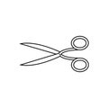 Scissors vector icon. barber illustration sign. cut symbol. hairdresser logo. Royalty Free Stock Photo