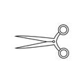 Scissors vector icon. barber illustration sign. cut symbol. hairdresser logo. Royalty Free Stock Photo