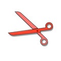 Scissors vector icon logo illustration Royalty Free Stock Photo