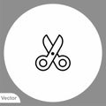 Scissors vector icon sign symbol Royalty Free Stock Photo