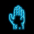 scleroderma skin disease neon glow icon illustration