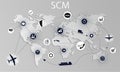 SCM concept illustration Royalty Free Stock Photo