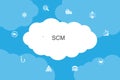 SCM Infographic cloud design template