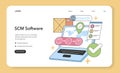 SCM Software concept. Flat vector illustration Royalty Free Stock Photo