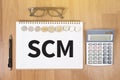 SCM Supply Chain Management concept Royalty Free Stock Photo