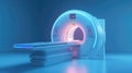 scnner smoothly animated stylization of a ct scanner Royalty Free Stock Photo