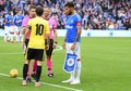 Boro and Connor Goldson prior to the game